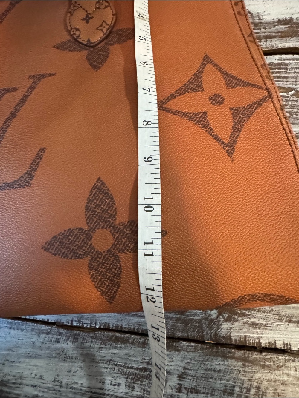 Brown Monogram Large Tote Bag - Picture 8 of 9